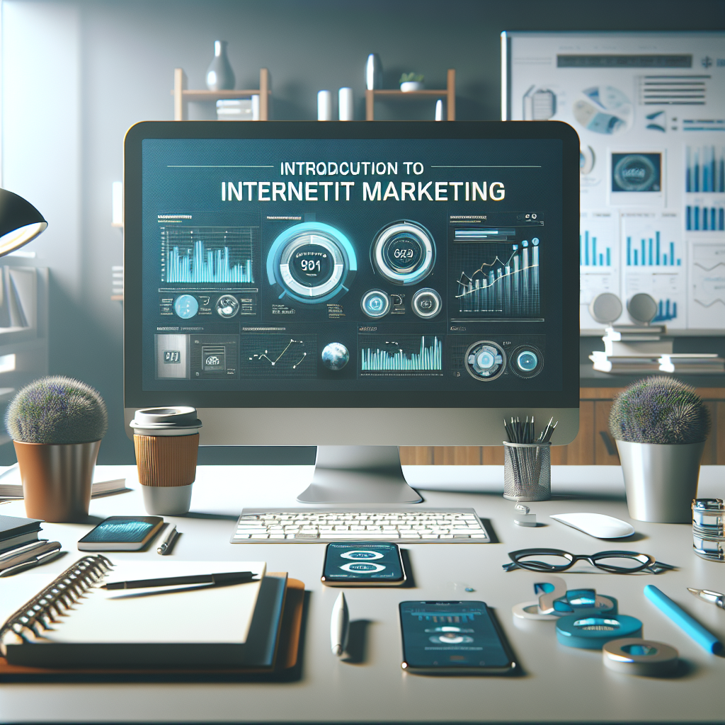 An introduction to internet marketing in a modern office setting.