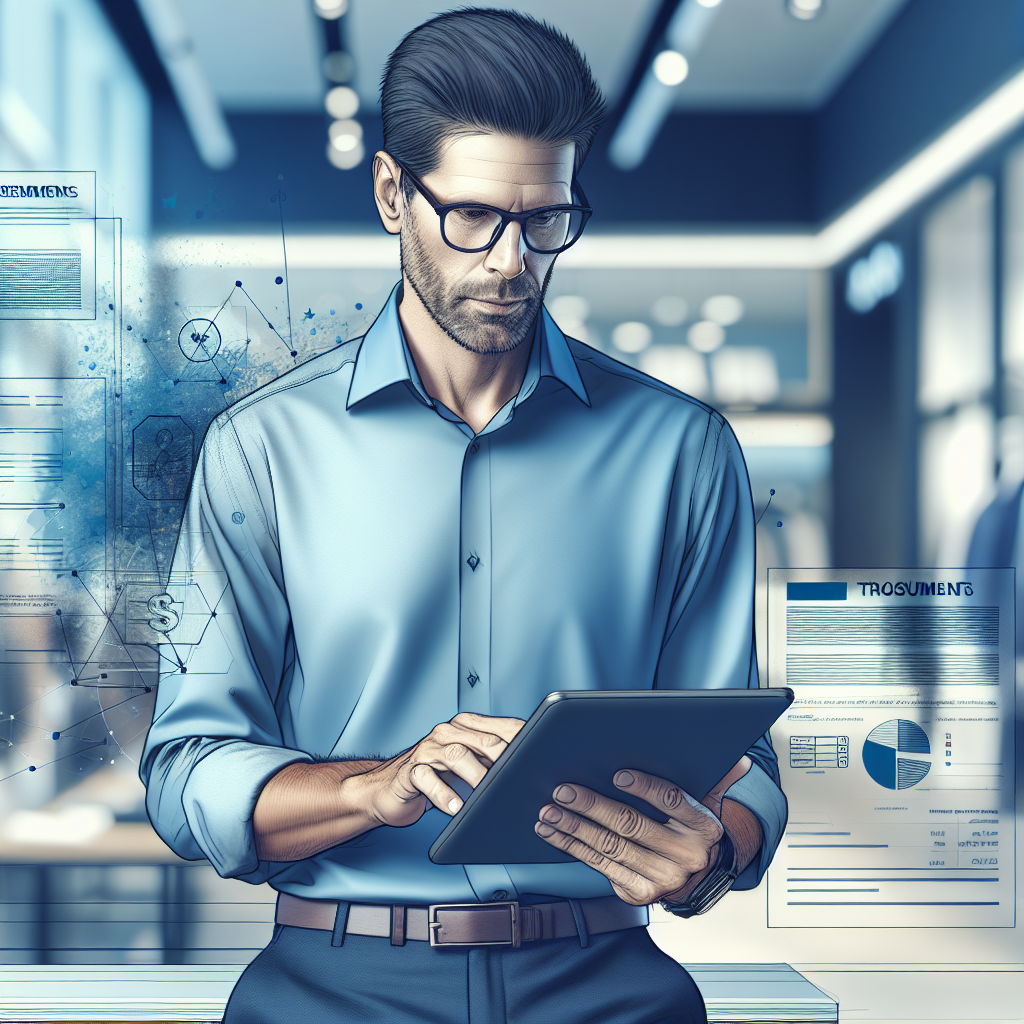 A merchant analyzing Paywave merchant fees in a modern retail environment.