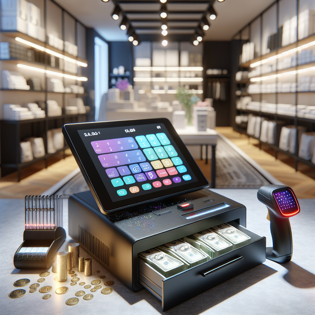 A modern Point of Sale (POS) system in a retail environment.
