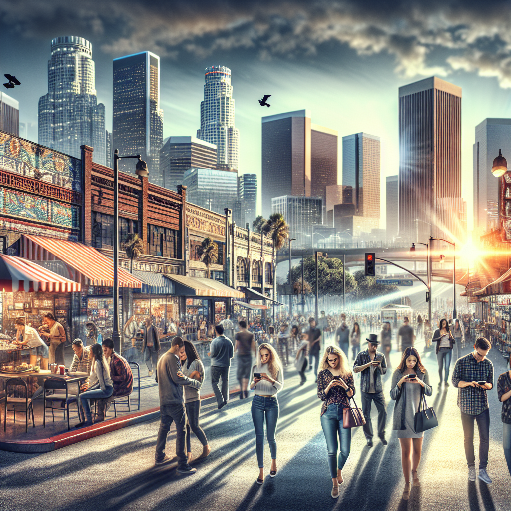 Realistic depiction of mobile payments in Los Angeles