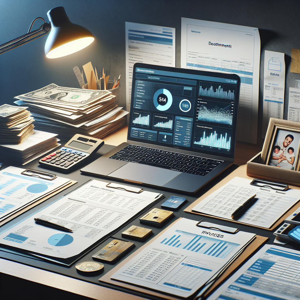 A desk with separate stacks of personal and business documents representing financial separation.