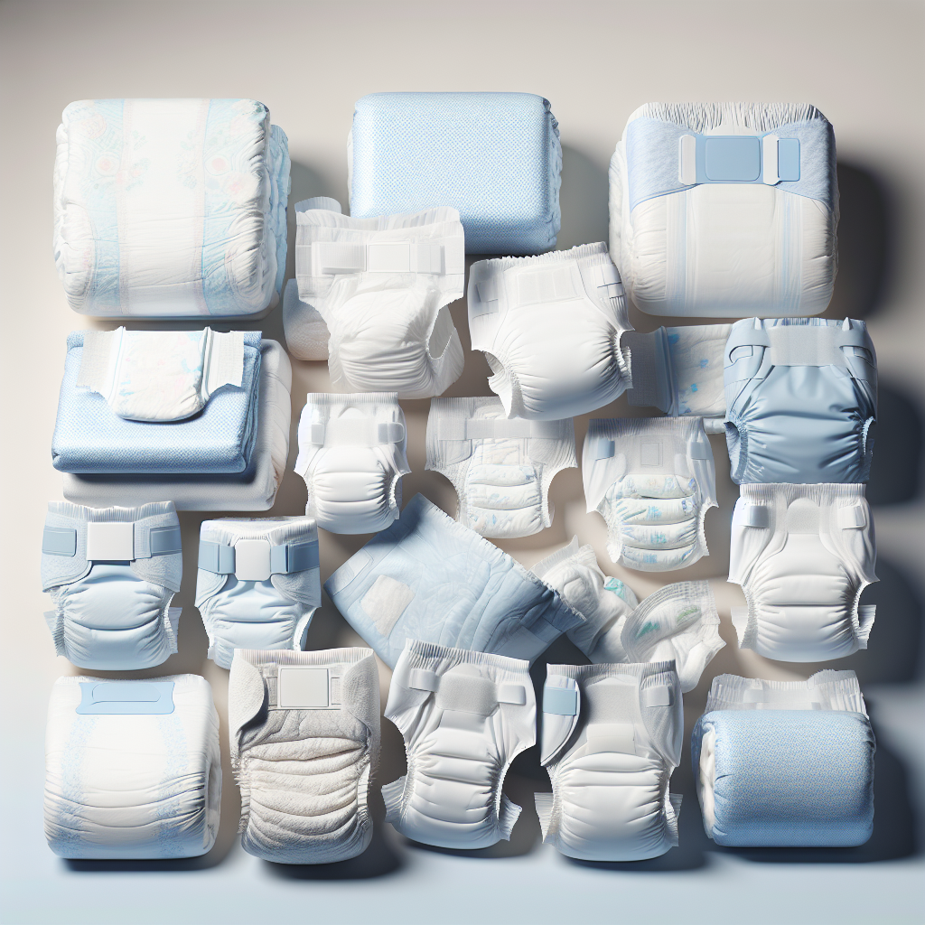 A selection of adult diapers showcasing different sizes and styles, emphasizing softness, absorbency, and comfort.