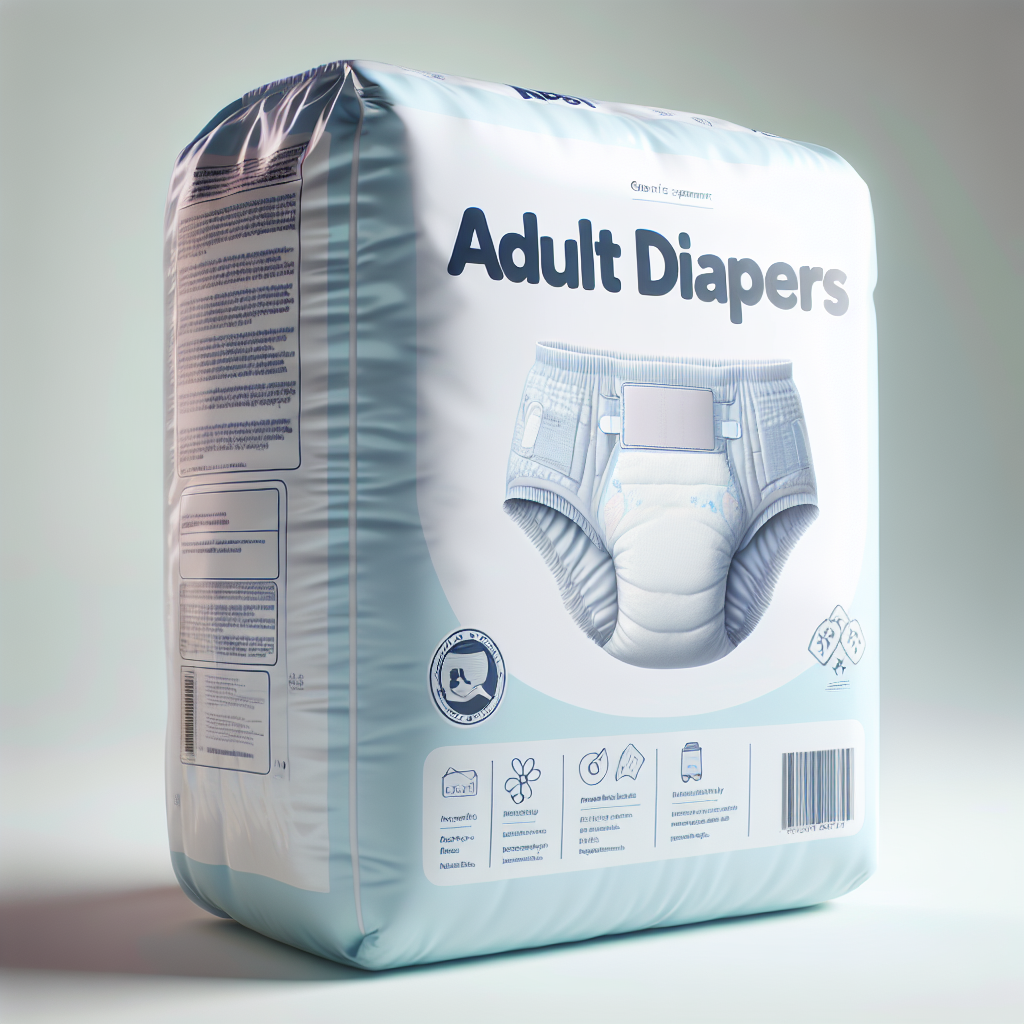 Tesco adult diapers displayed in a pack, highlighting quality and fit.