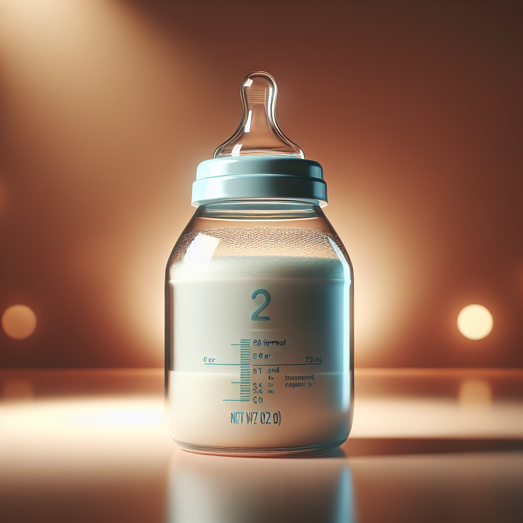 A realistic image of Enfamil Gentlease Ready-to-Feed 2 oz bottle against a softly lit background.