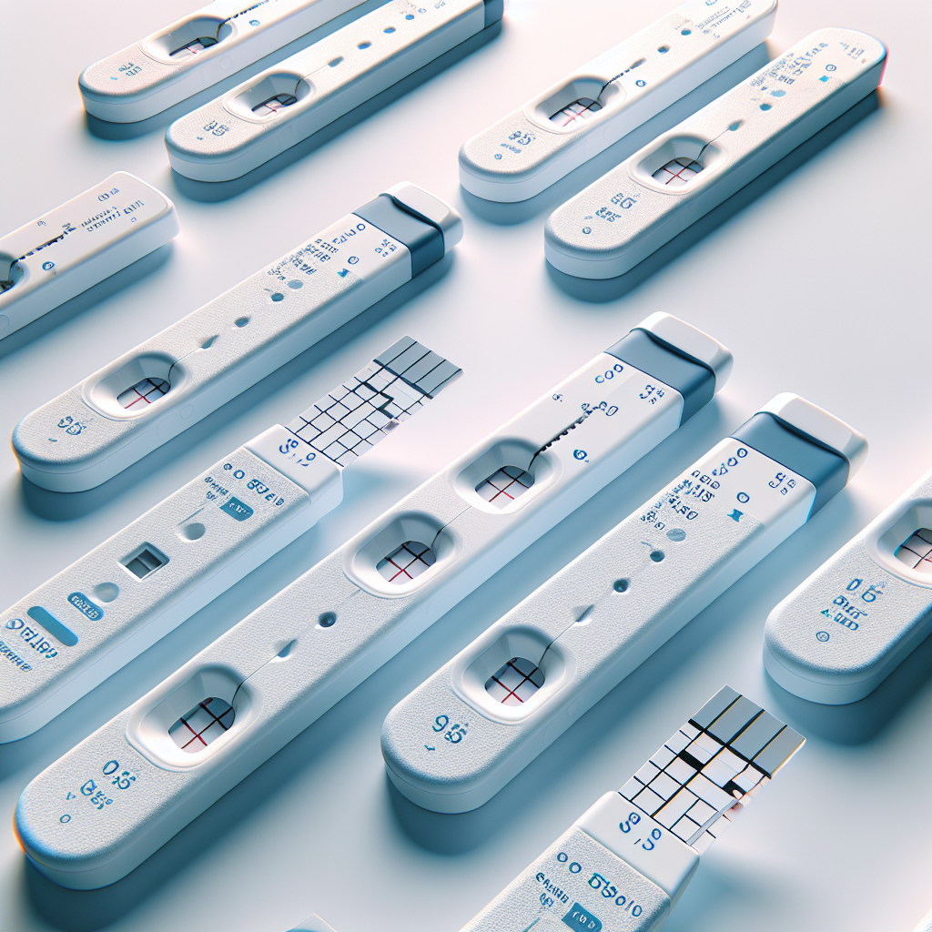 Realistic image of diabetes test strips on a white background.