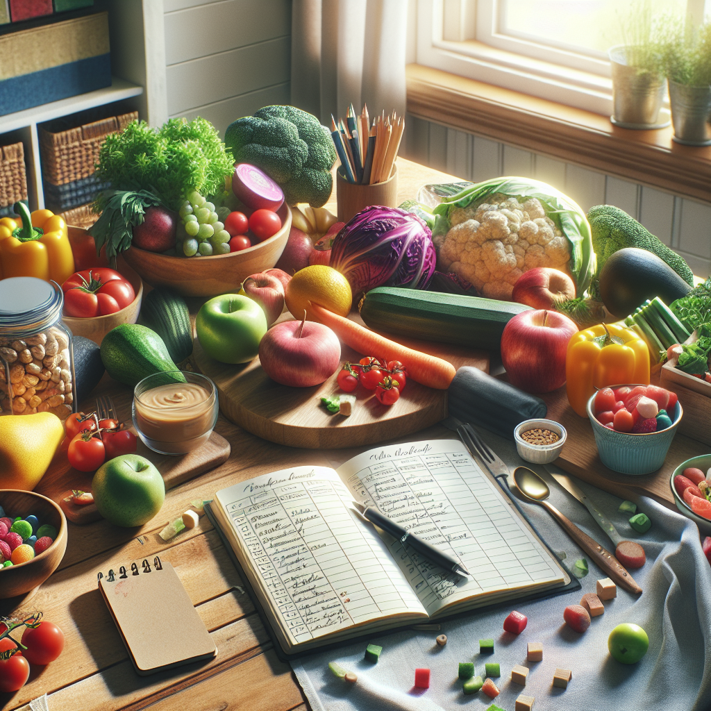 A realistic image based on a meal-planning tool photograph