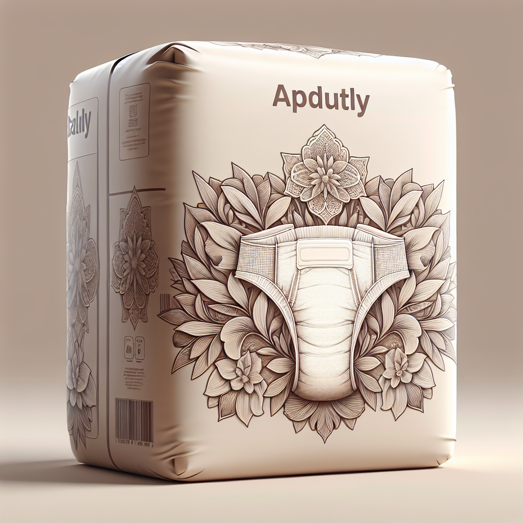 Detailed and realistic image of a pack of adult diapers for promotional use.