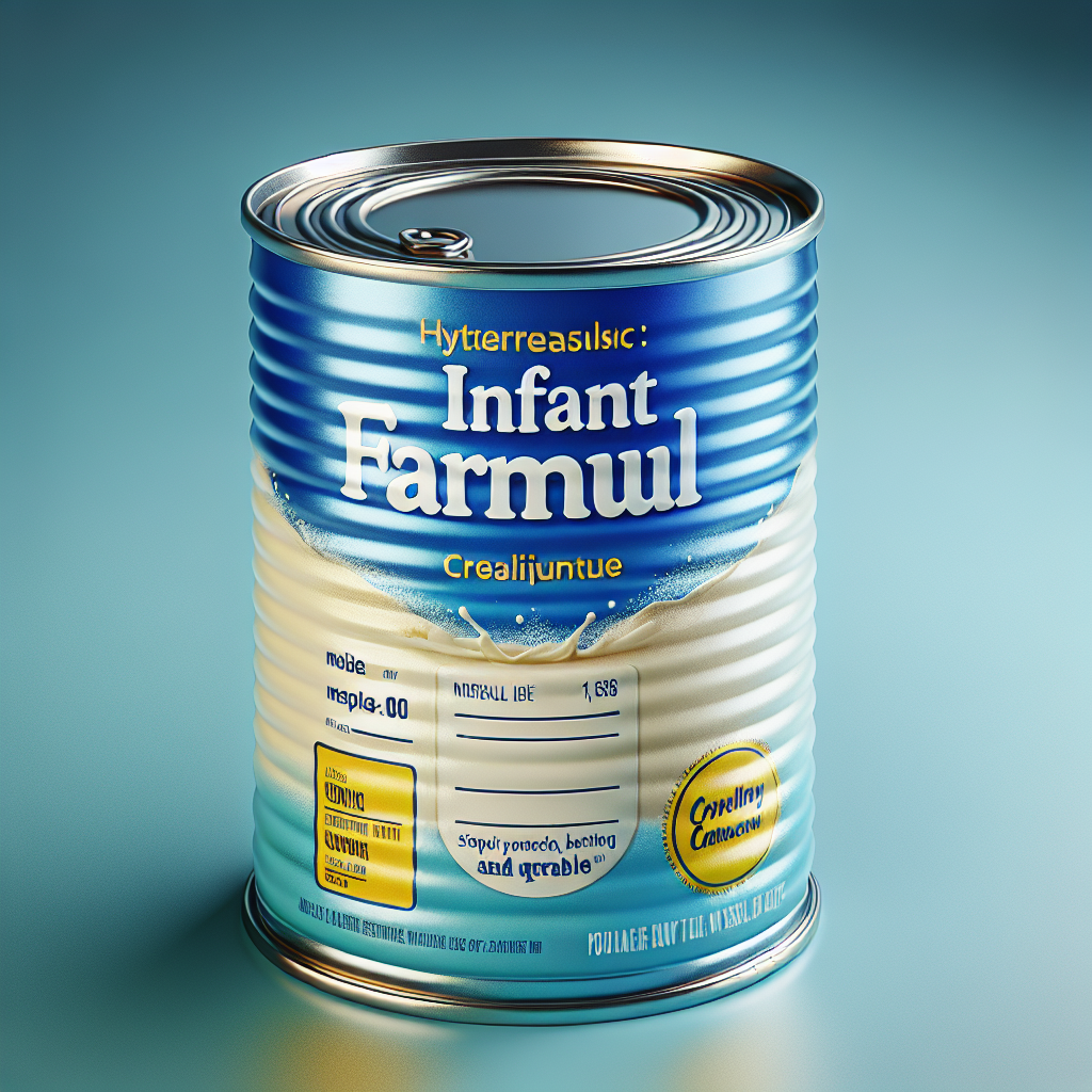 A can of Enfamil A.R. formula on a plain background, detailed realistically.