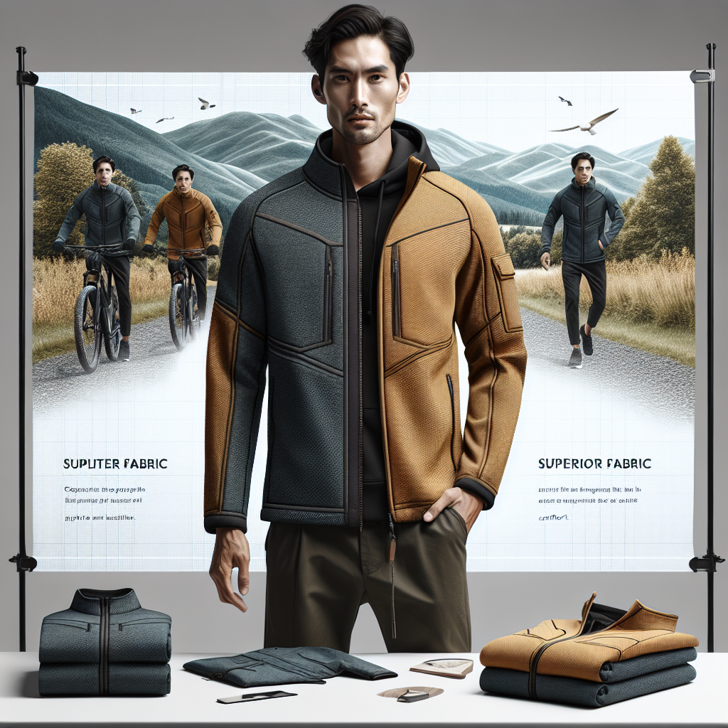 Realistic outdoor jacket for daily wear in a natural setting.