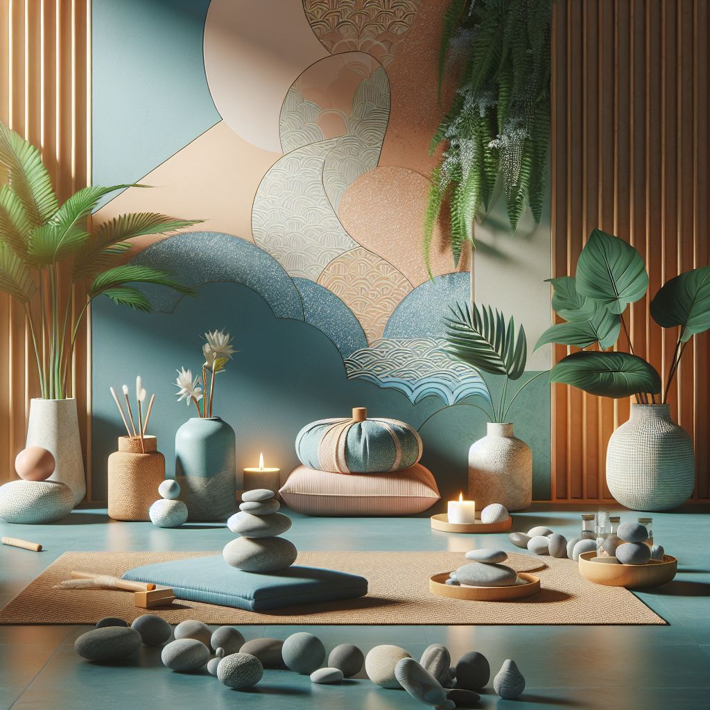 A tranquil and realistic wellness-themed setting inspired by an example image.