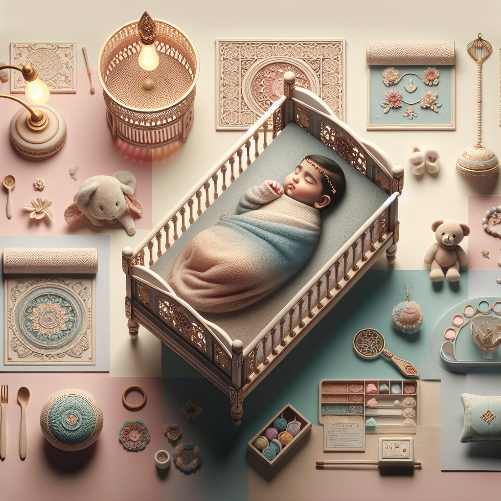 A baby sleeping peacefully in a cozy and well-decorated nursery.