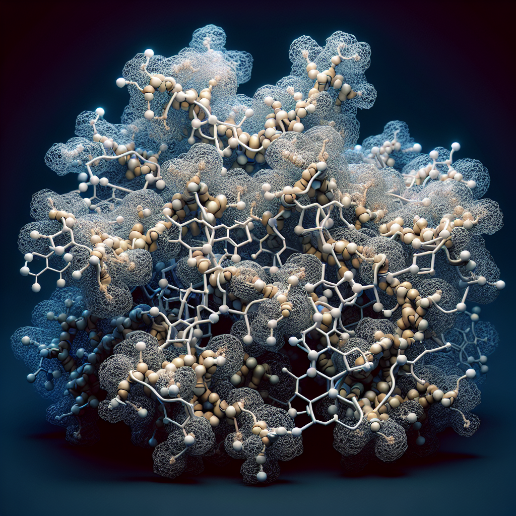 Detailed and realistic depiction of nano-detox enzyme molecules as seen in a reference image.