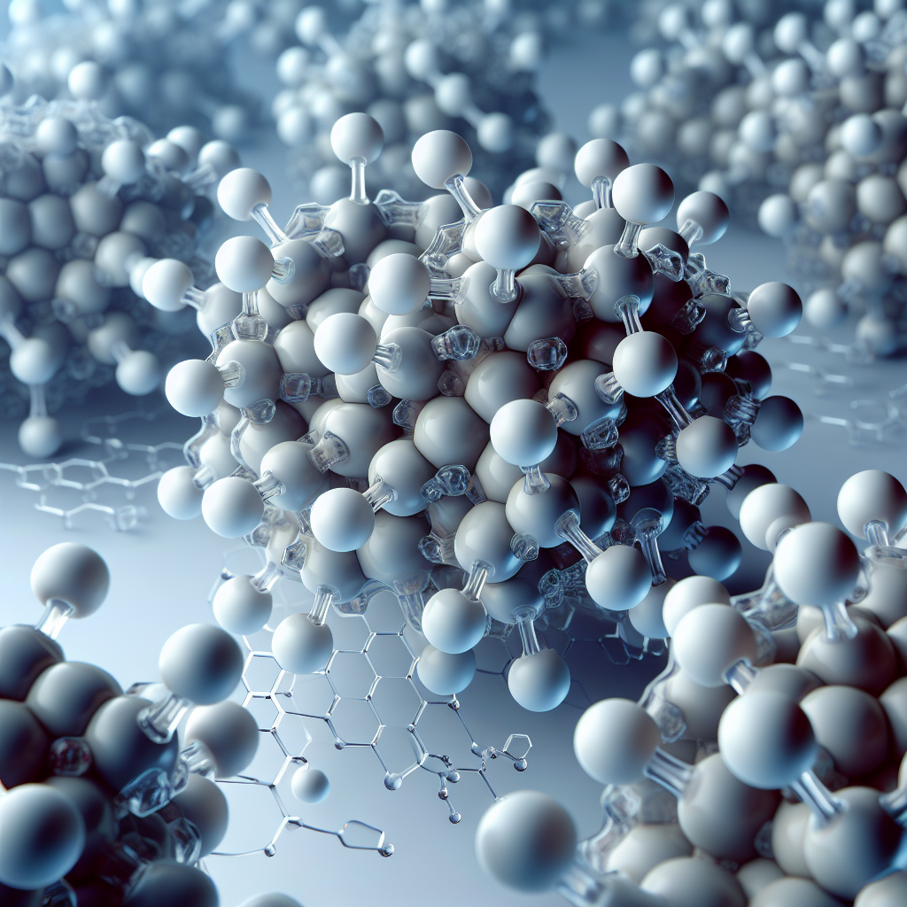 Realistic nano-detox enzyme molecules in a biological environment.