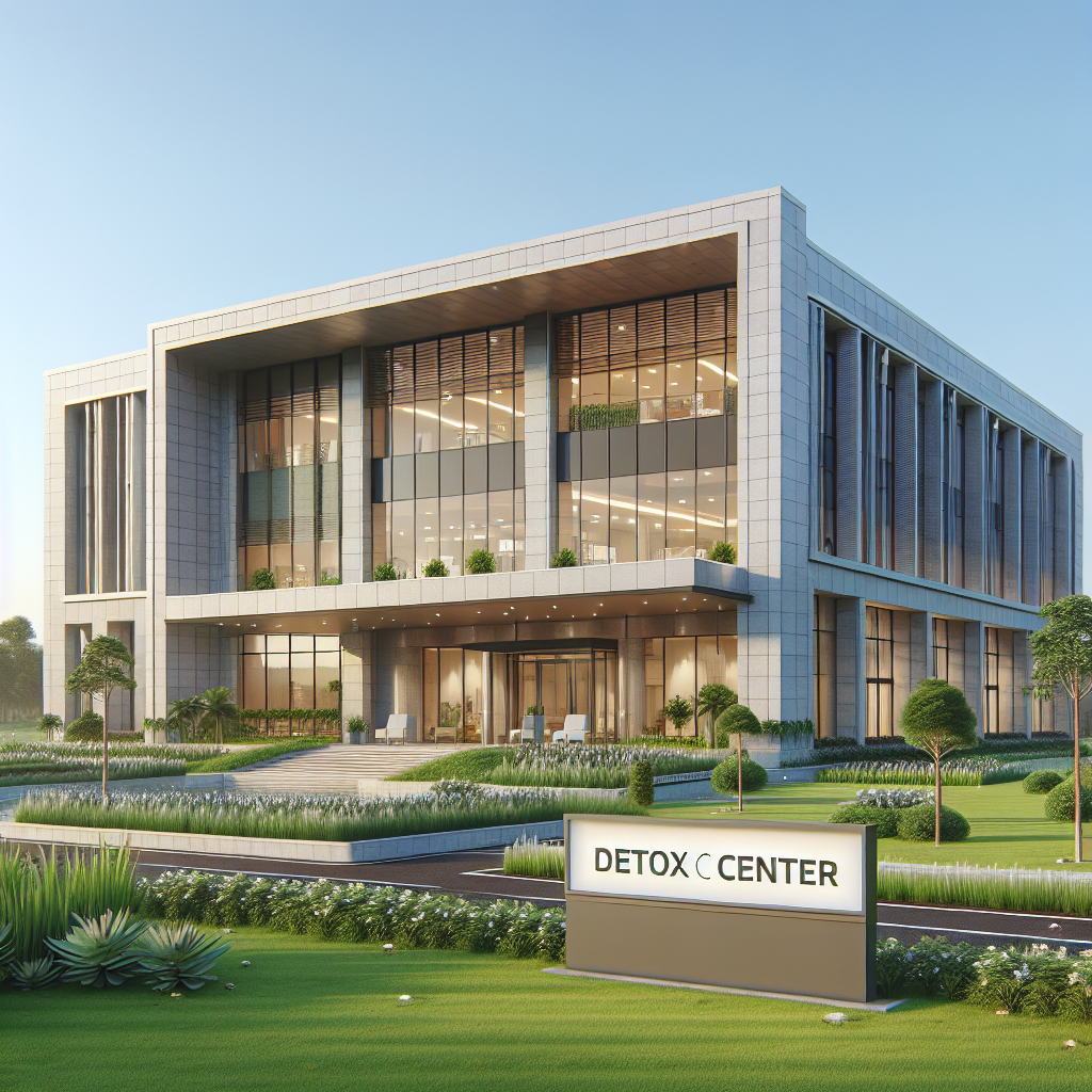 A modern and welcoming detox center facility with contemporary architecture.