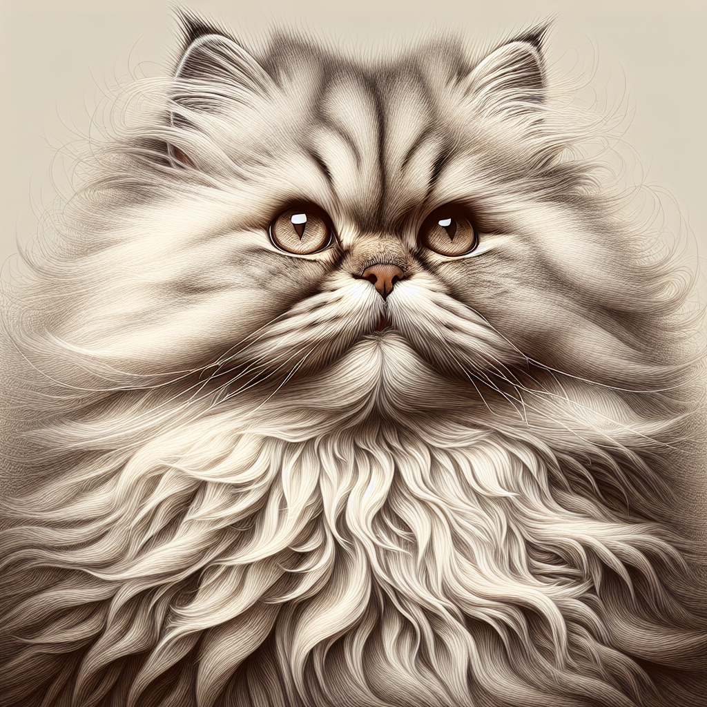 Realistic image of a luxurious Persian kitten.