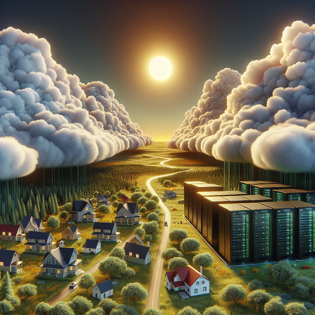 Illustration of shared, VPS, and cloud hosting services depicted as landscapes.