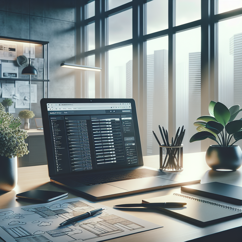 A serene digital workspace with a laptop and notepad for web hosting.