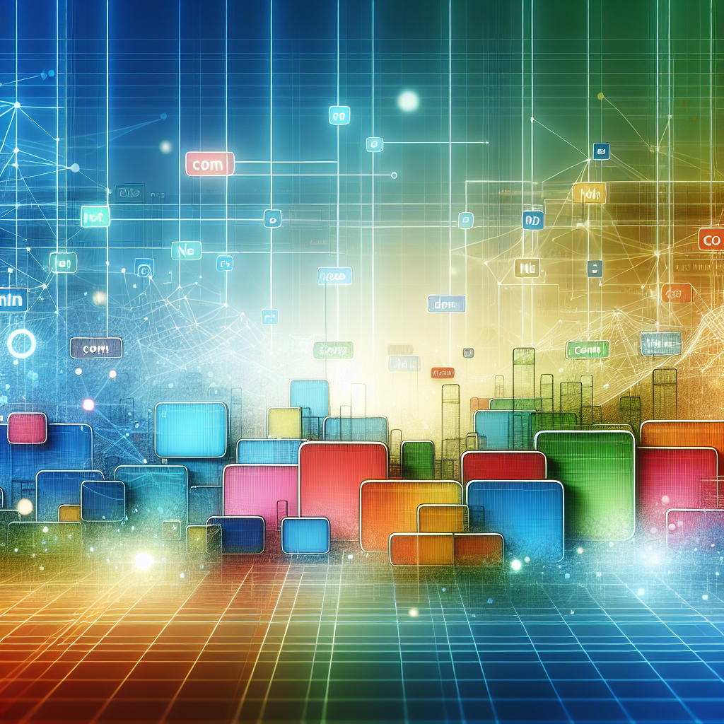 A conceptual illustration of cheap domain names in a digital landscape.