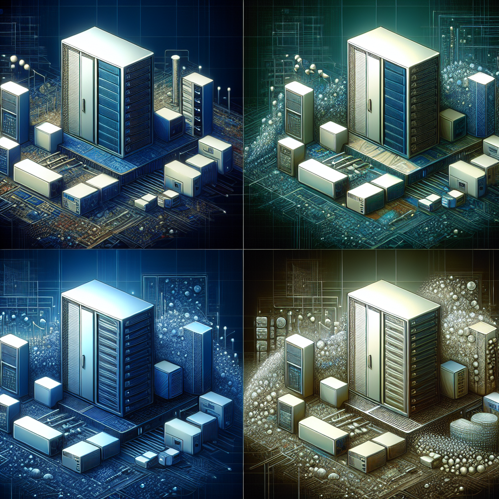 Visual representation of different types of website hosting options, including shared, VPS, dedicated, and cloud hosting.