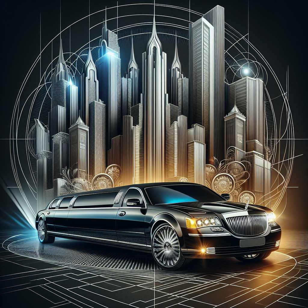 A realistic image of a luxurious limousine.