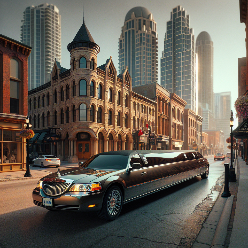 A realistic image of a limousine in Waterloo.