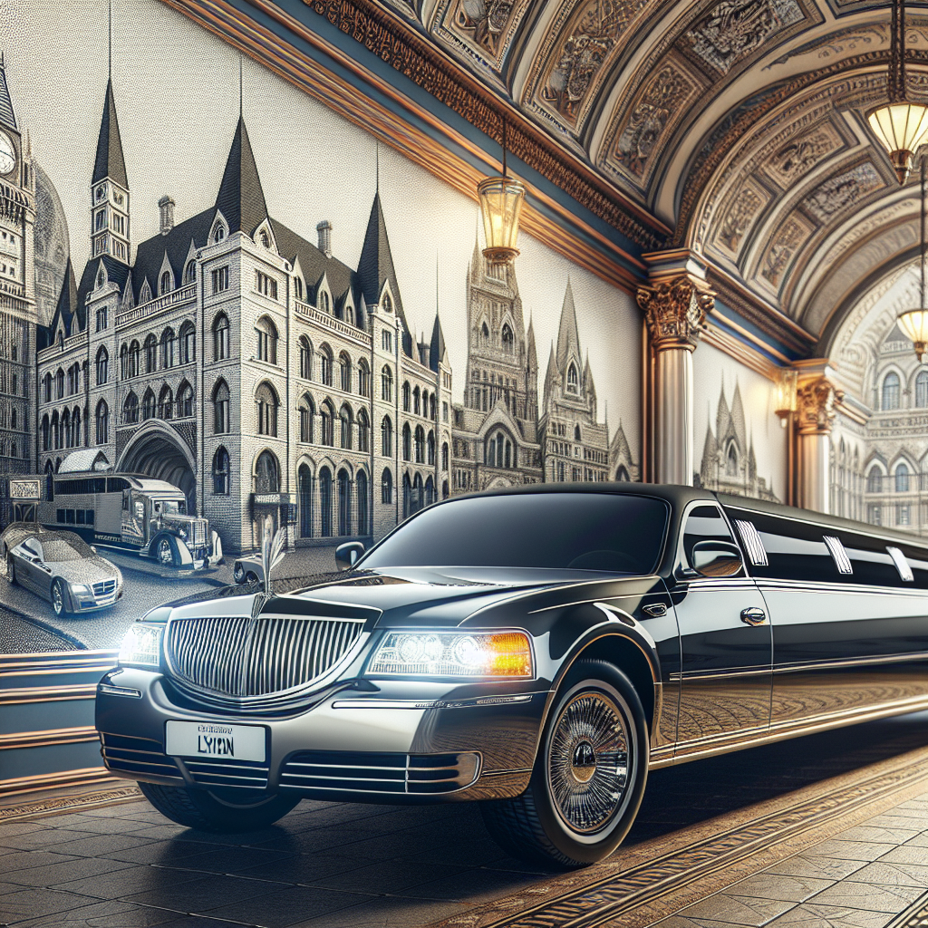 A realistic image of a luxury limousine in London, Ontario.