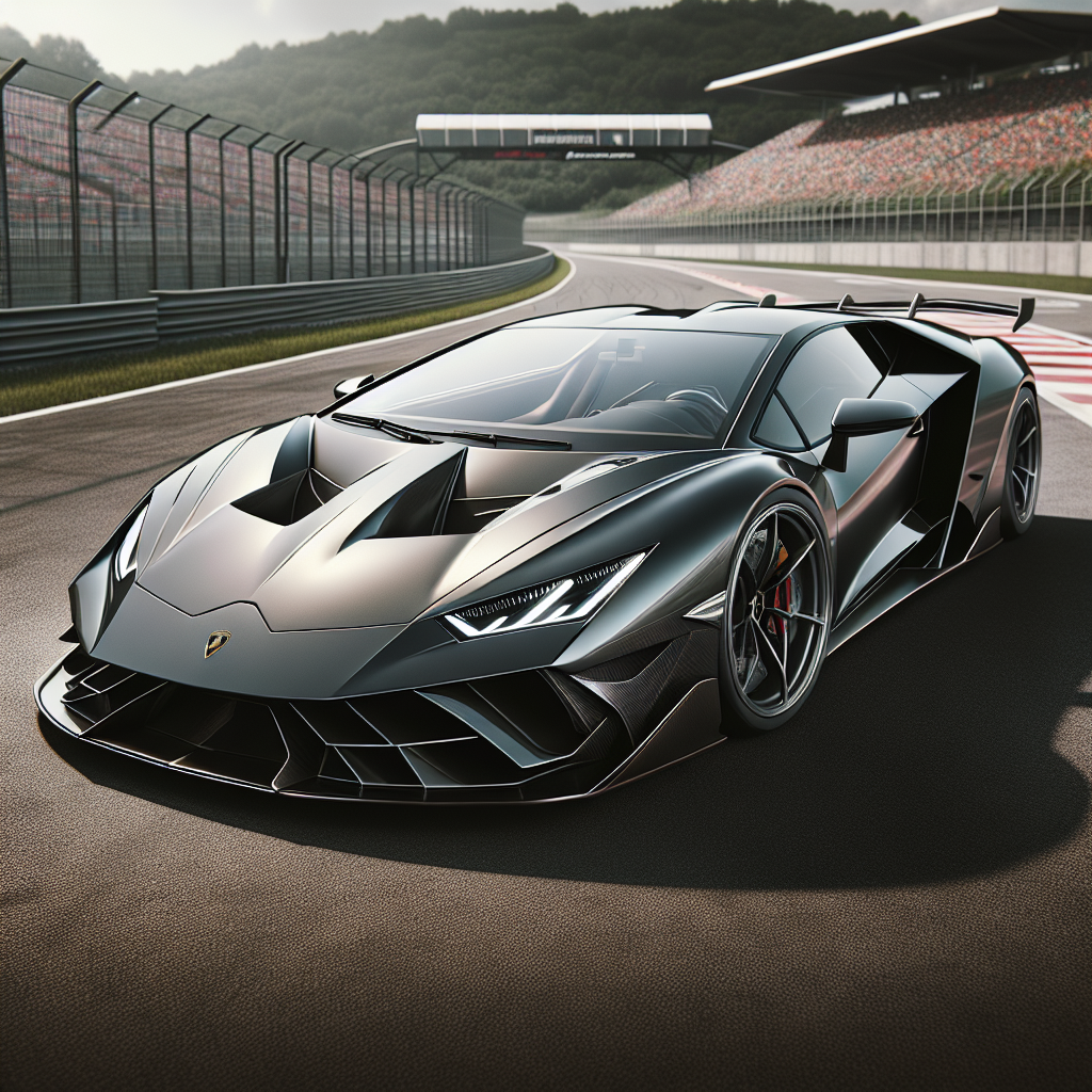 Realistic image of a Lamborghini SVJ based on a visual reference.