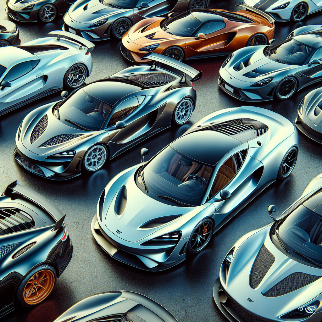 A lineup of affordable McLaren models including the 570S and 540C, highlighting their sleek and sporty designs in a realistic setting.