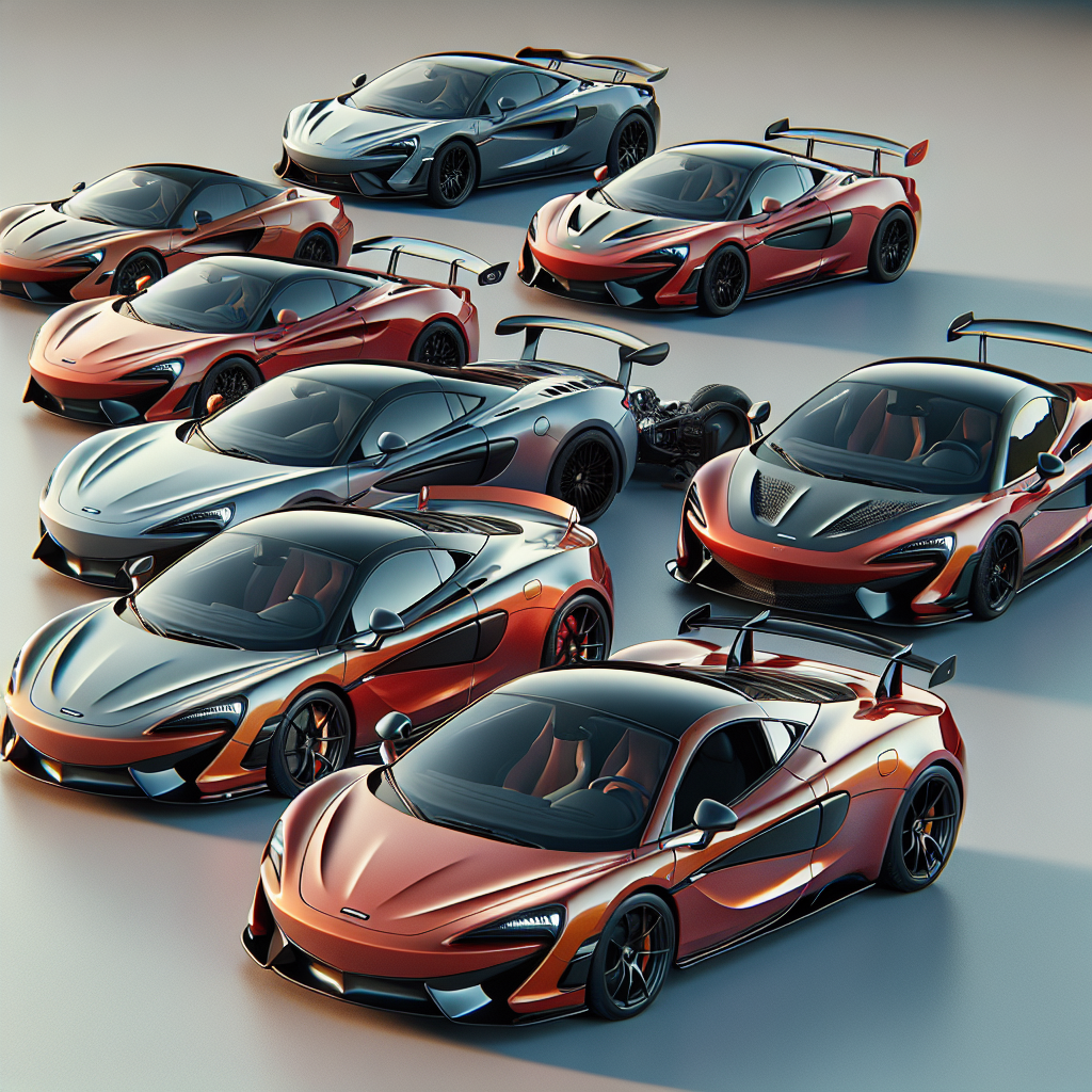 A lineup of affordable McLaren models including the 570S and 540C.