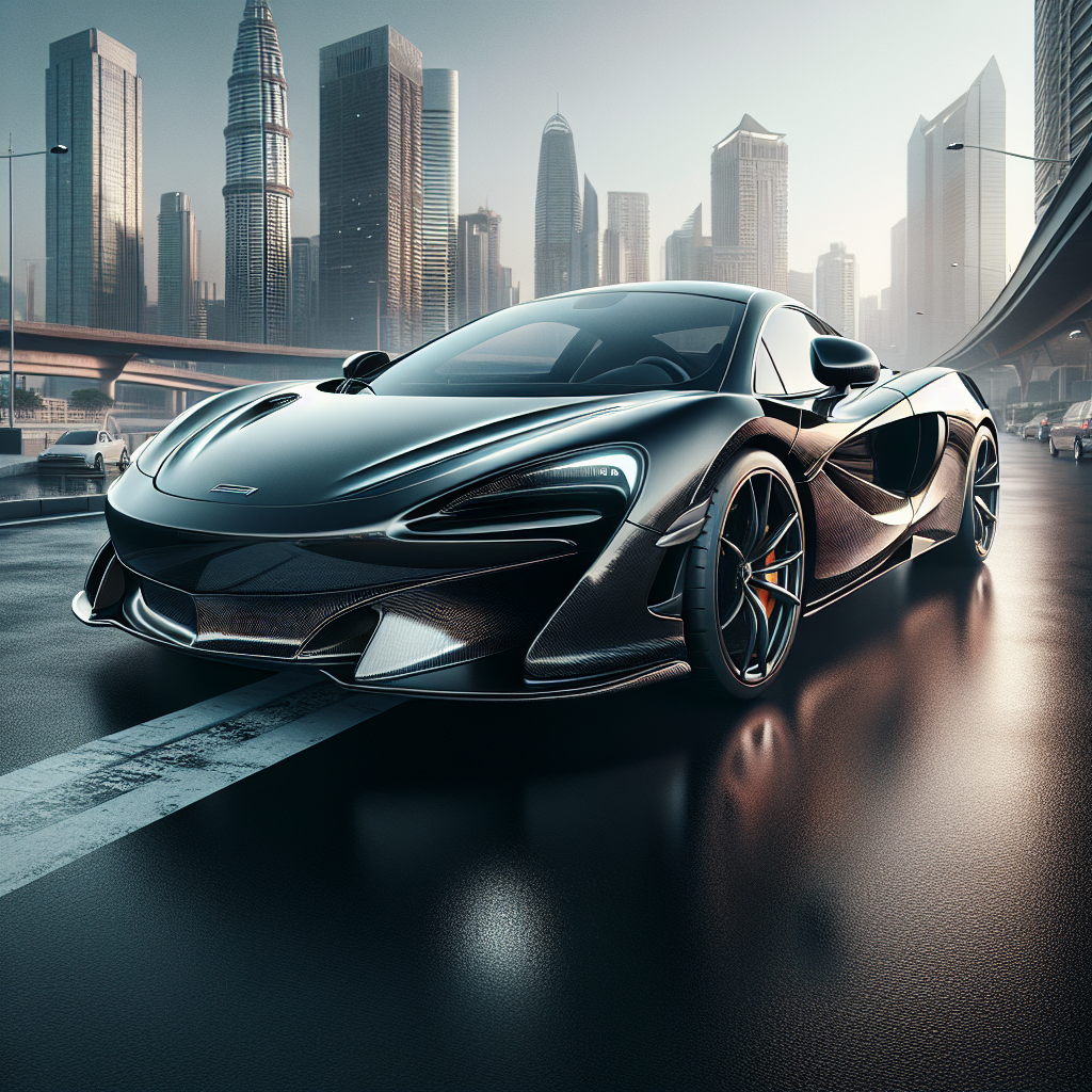 Realistic image of a McLaren sports car inspired by an image from rapidvehicles.com.