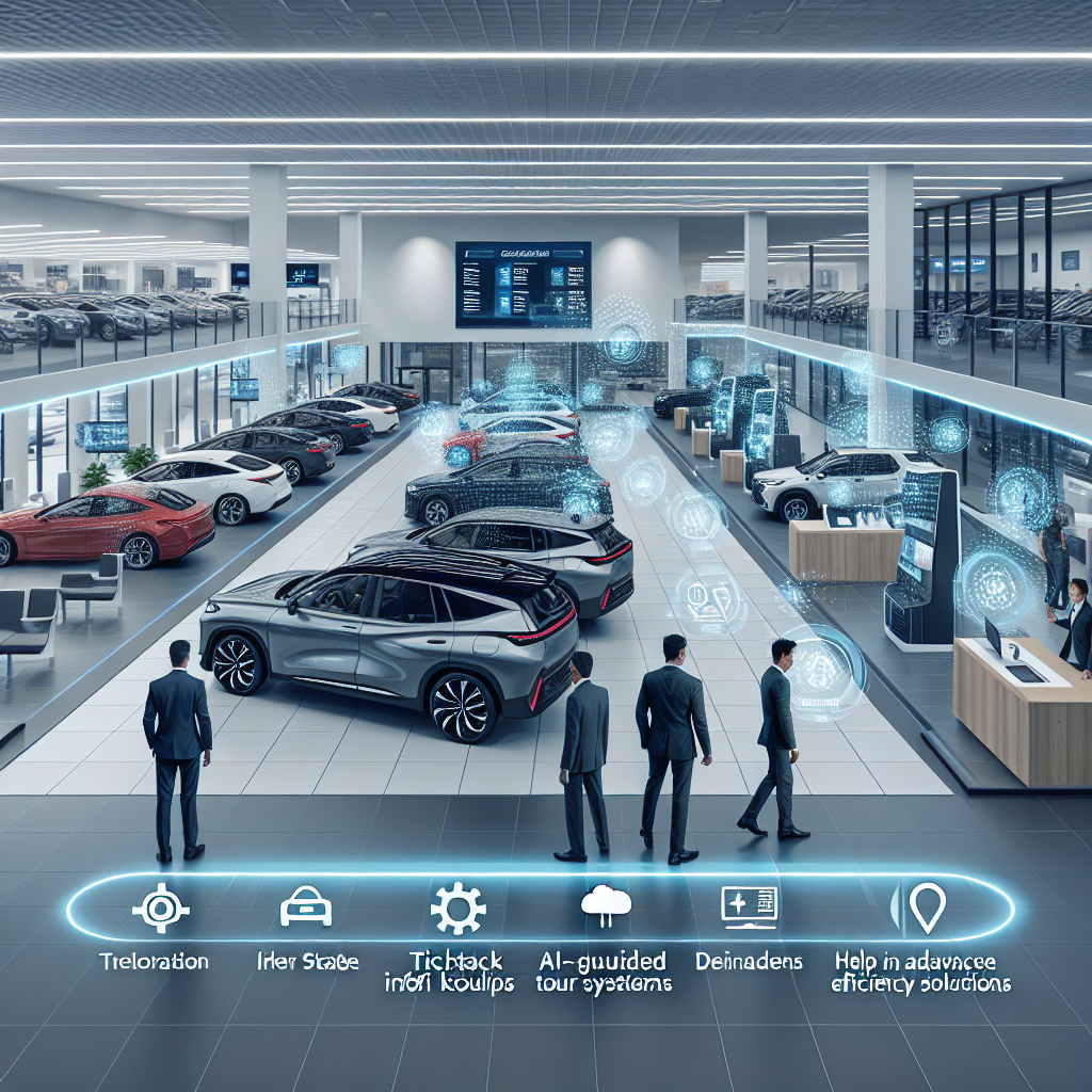 A modern car dealership showcasing advanced efficiency solutions.