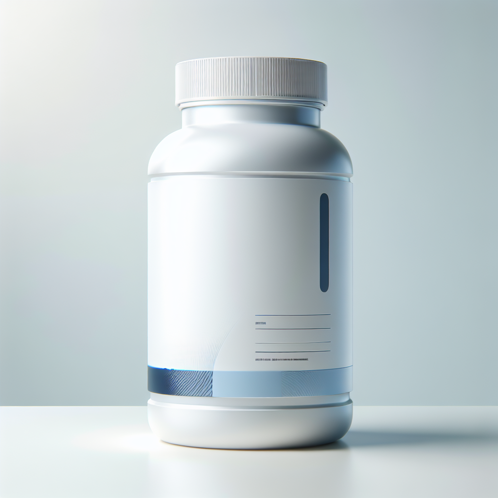 Realistic image of the V-Cog Supplement bottle with a sleek, modern design.