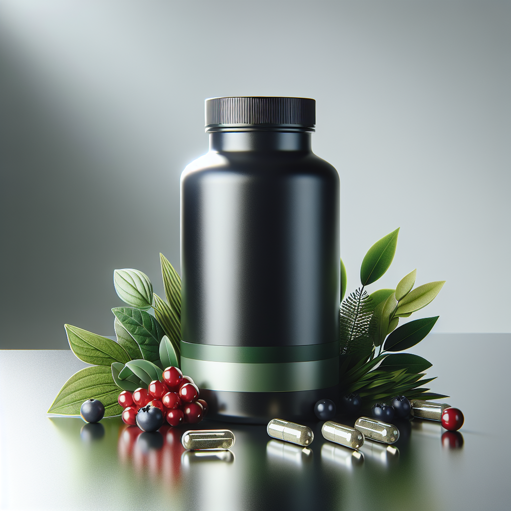 V-Cog Supplement bottle with health supplement ingredients.