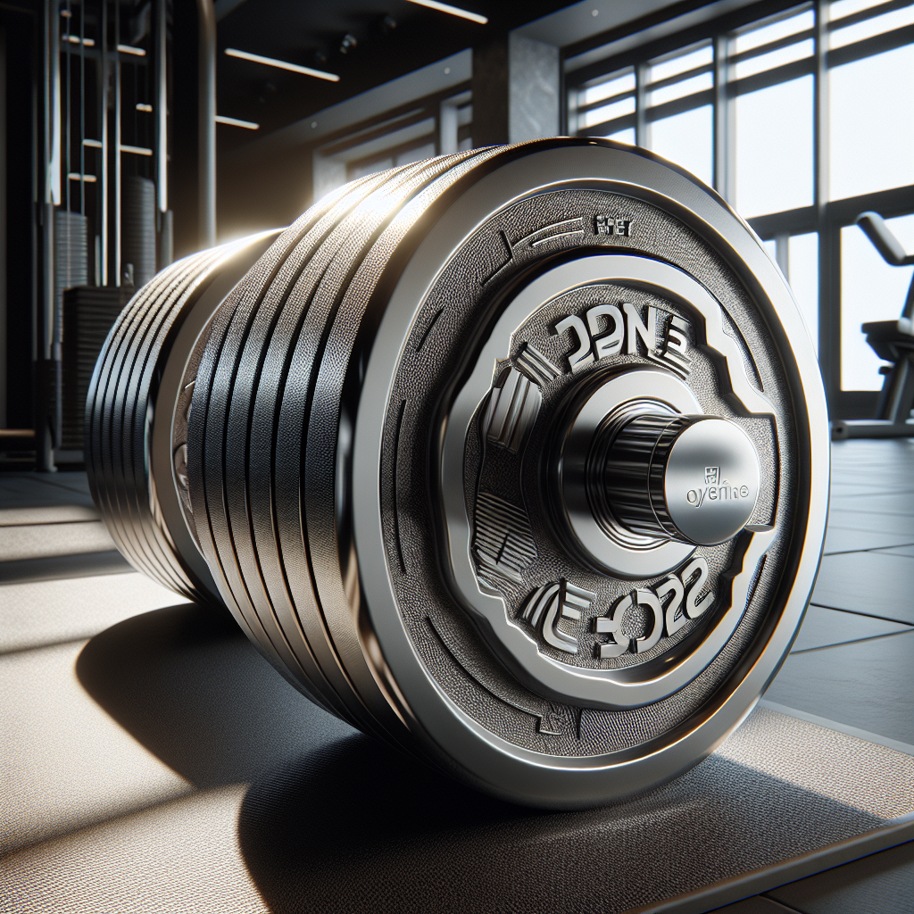 Premium fitness weights in a modern gym setting.