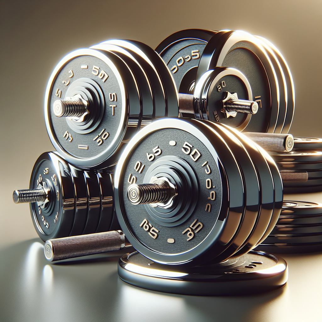 Realistic depiction of premium fitness weights.