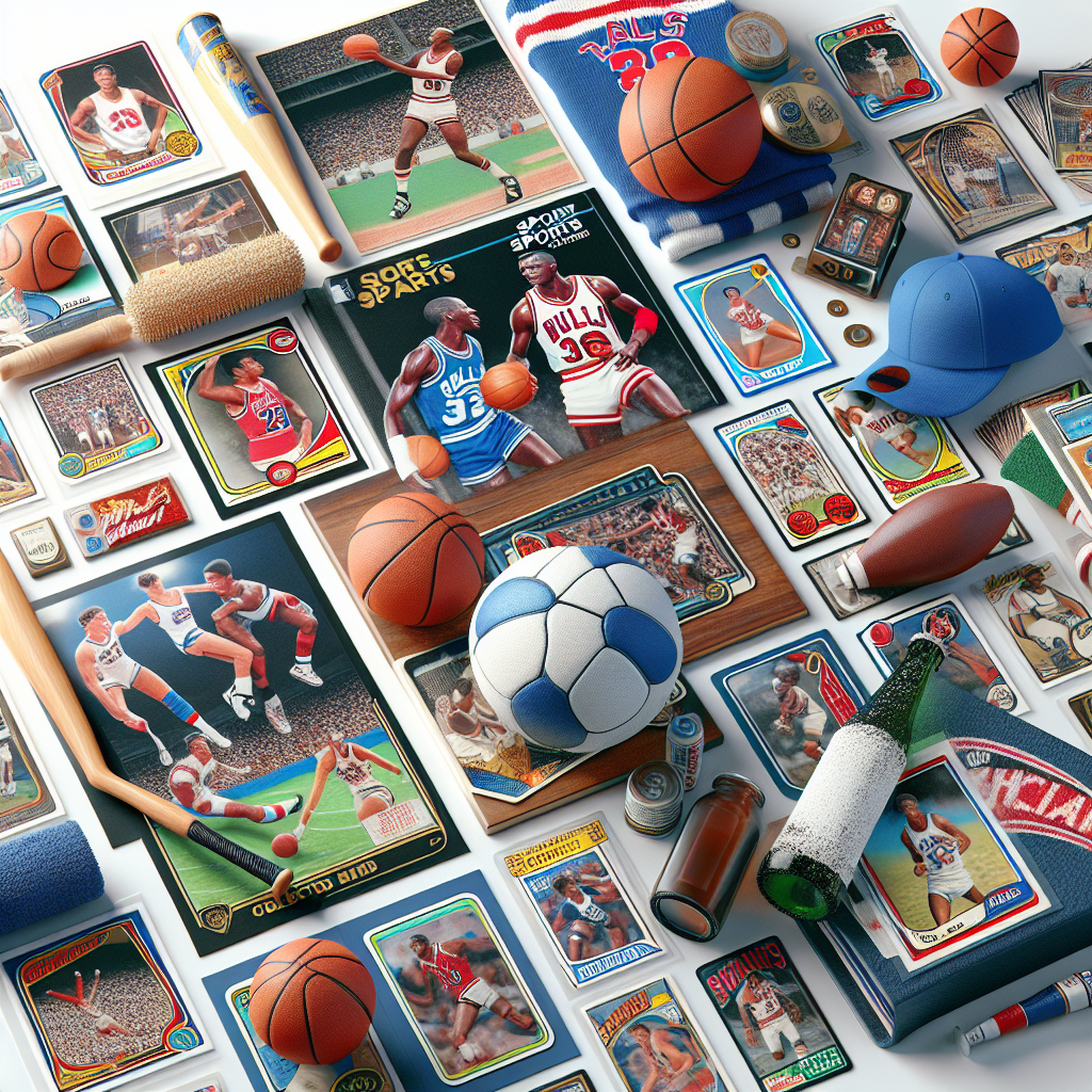 Realistic image of sports memorabilia and collectible cards inspired by an example from a URL.