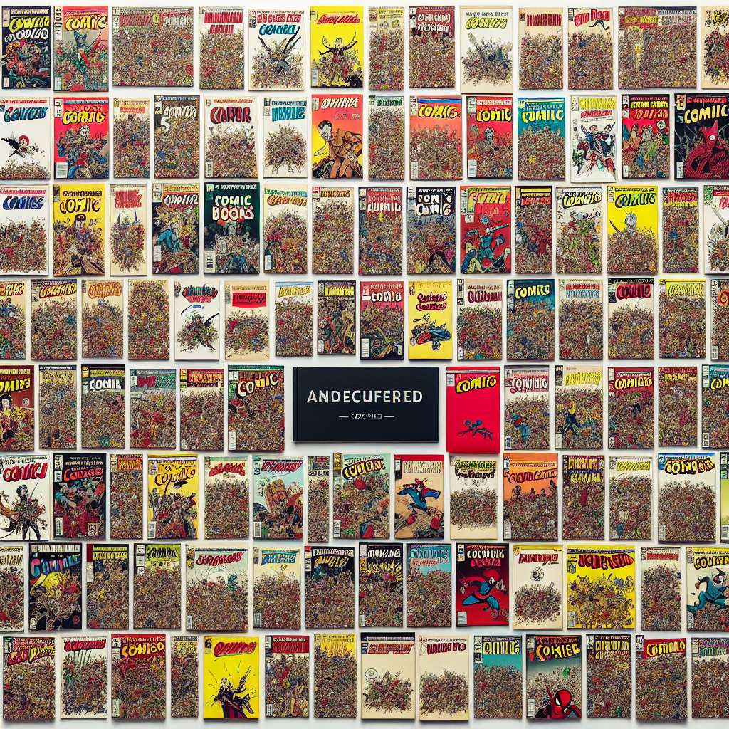 An image of a collection of comic books with visible signatures on the covers.