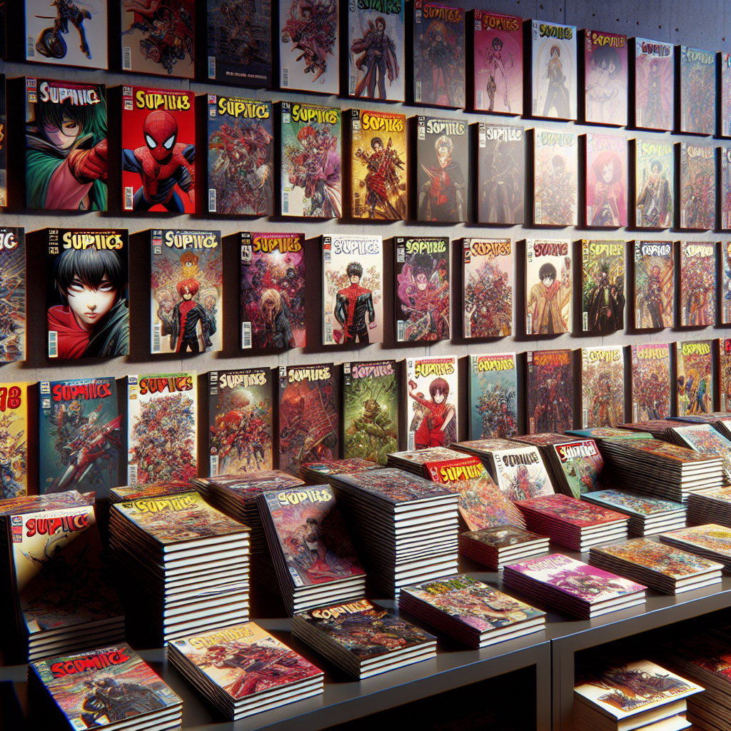 A realistic display of signed comic books.