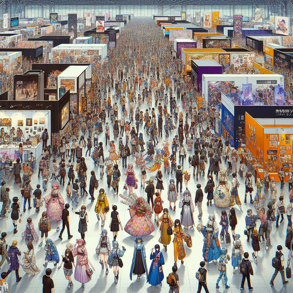 A lifelike rendering of the Anime Frontier event, showcasing detailed characters and dynamic scenes.