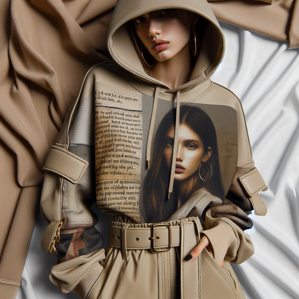 Realistic image of on-trend streetwear featuring artistically integrated Bible verses, highlighting the fusion of fashion and faith.