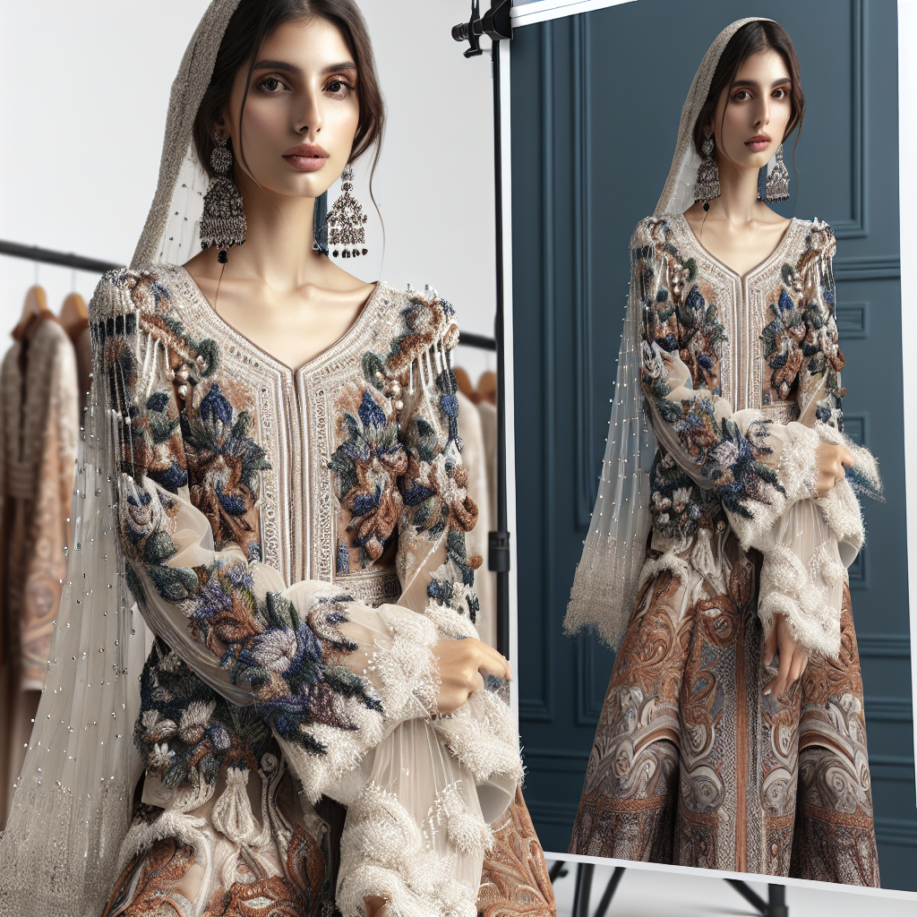 A woman wearing stylish gospel wear in a realistic setting.