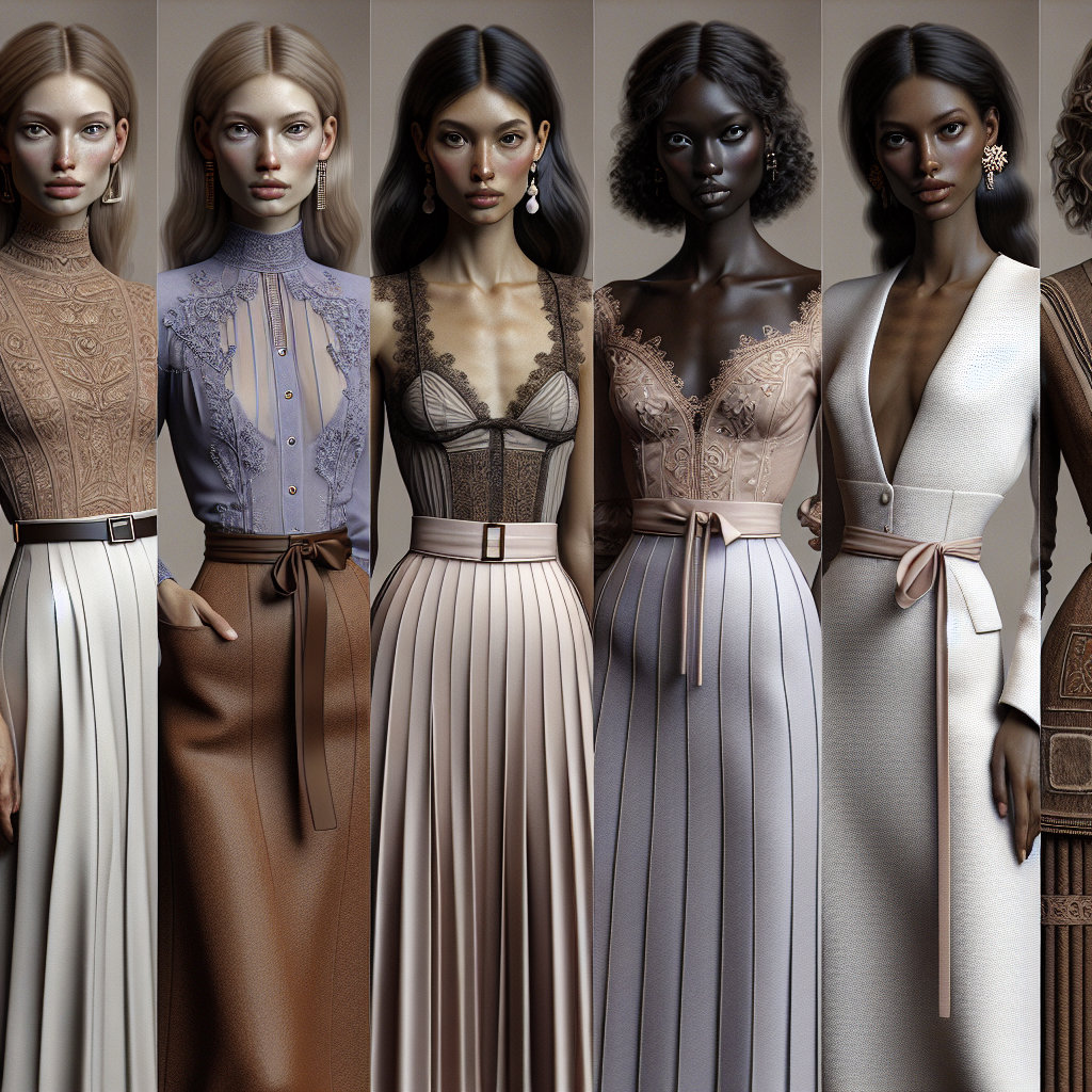 Stylish gospel wear for women in a realistic setting.