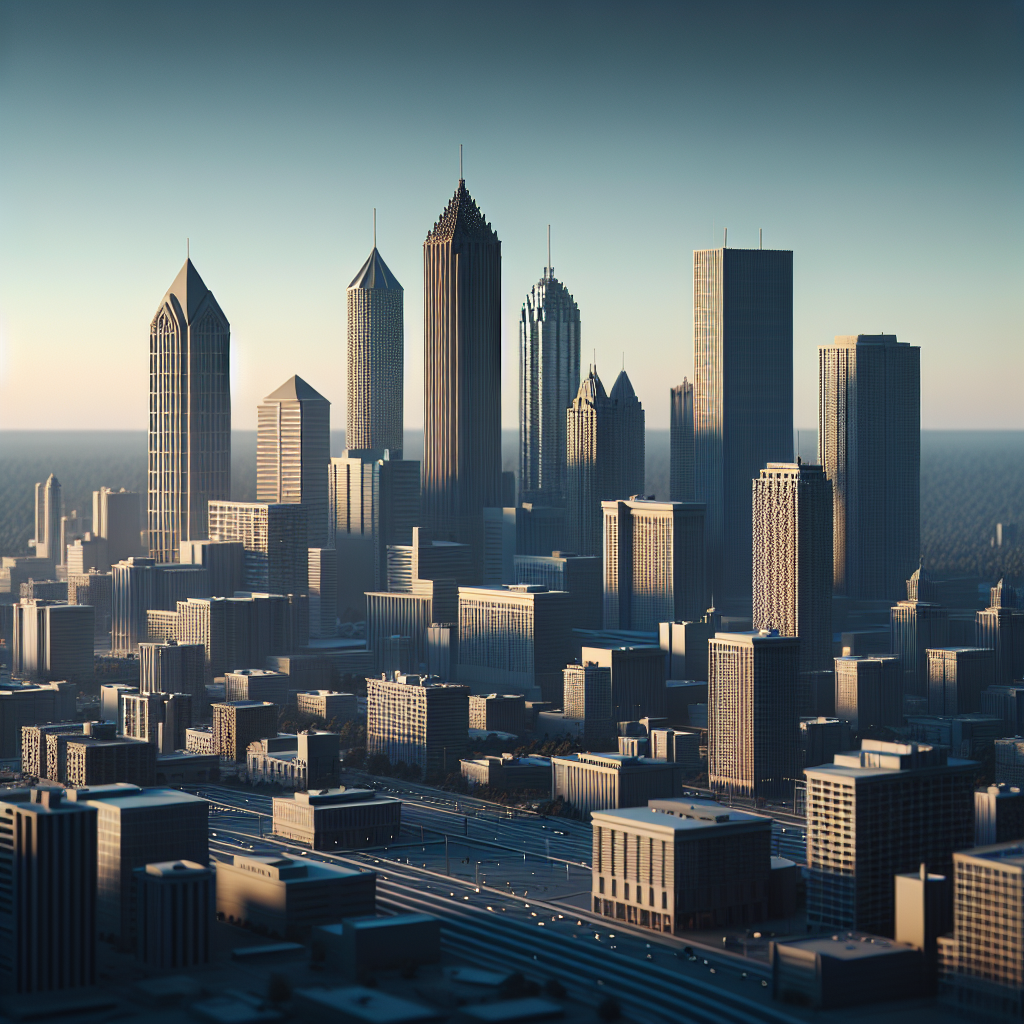 Realistic depiction of the Atlanta skyline