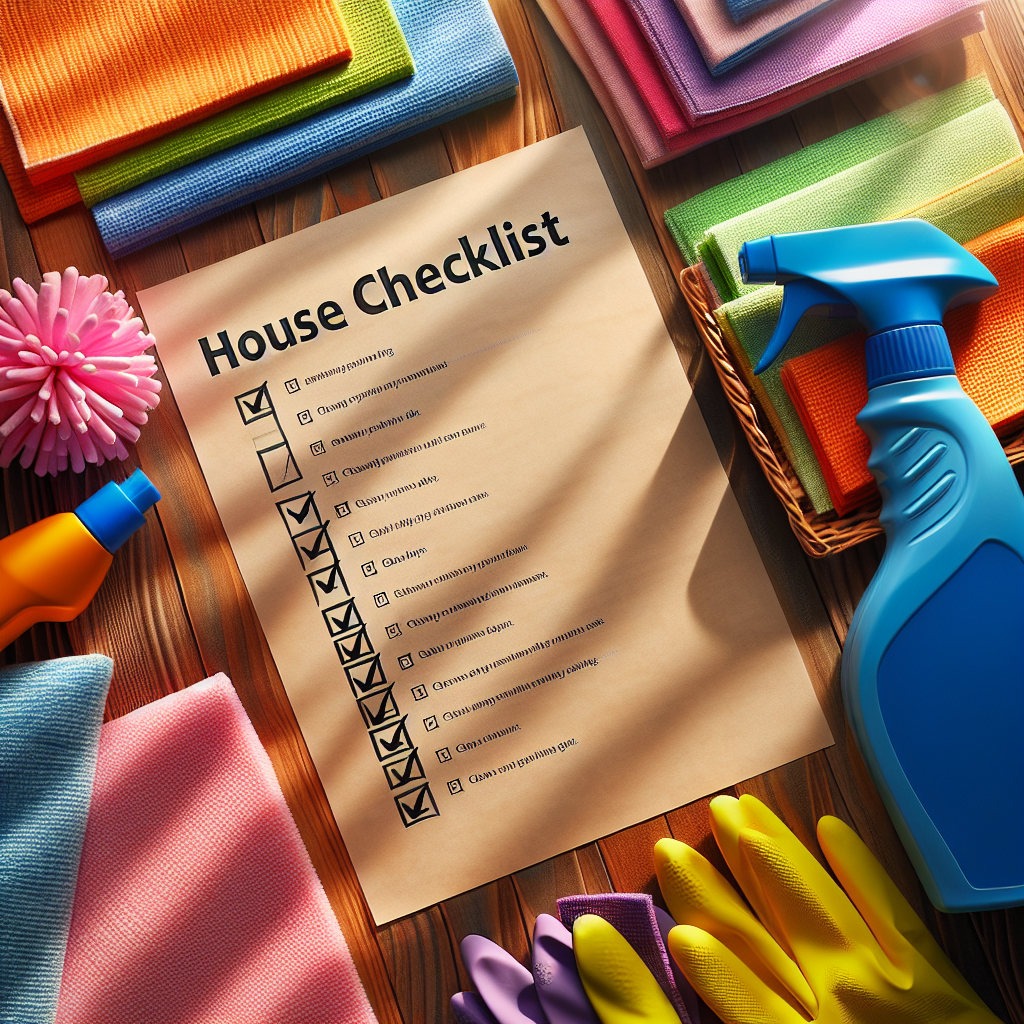 A house cleaning list