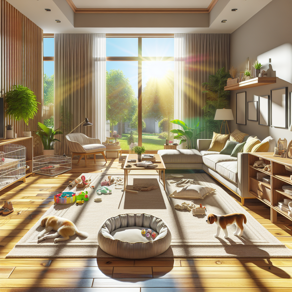 A cozy, well-maintained home interior illustrating the concept of customized cleaning plans, highlighting cleanliness around distinct areas with natural lighting.