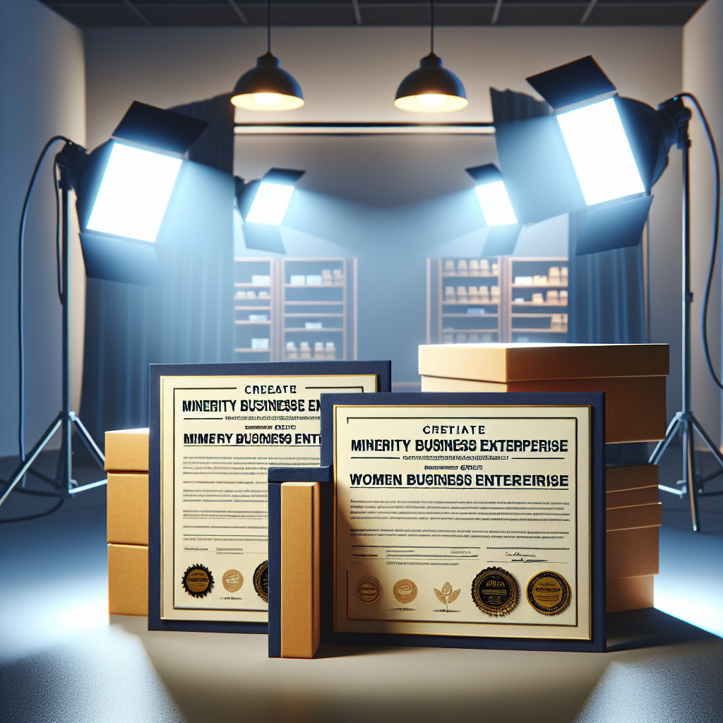 A realistic image showcasing MBE and WBE certifications.