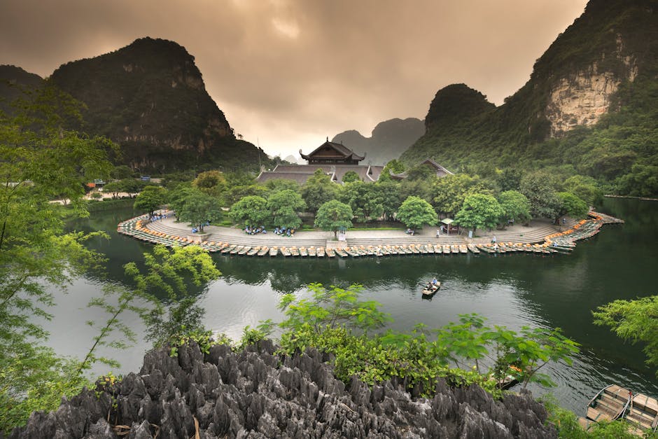 An image showcasing a diverse group of travelers enjoying a seamless vacation experience, perhaps gathered in front of a landmark with a visible tour guide, illustrating the cohesive and stress-free nature of well-organized group travel.