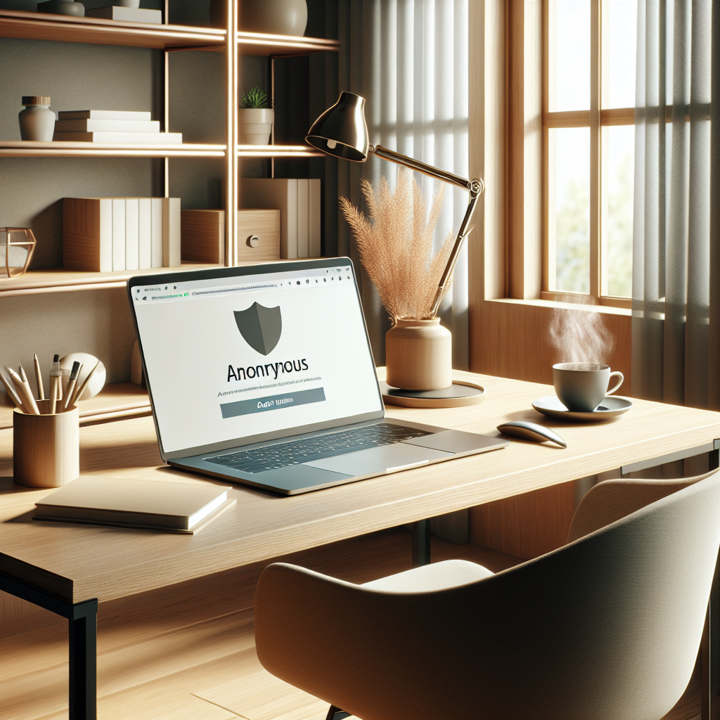 A laptop showing an online medical shopping site in a modern home office setting.