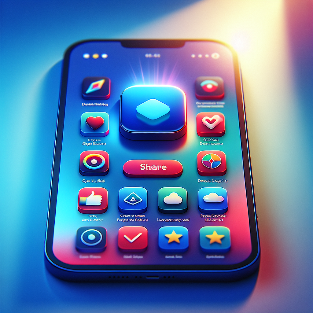 A vibrant app store interface displayed on a digital device with colorful app icons.