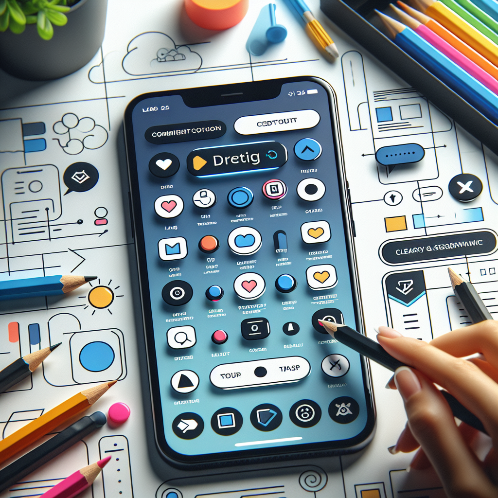 A close-up of a smartphone showcasing a modern mobile interface design.